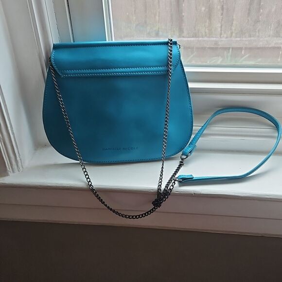Danielle Nicole's Blue Studded Shoulder Bag - Picture 3 of 10